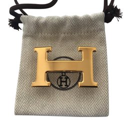 Fivela de cinto Hermès Constance Dourado