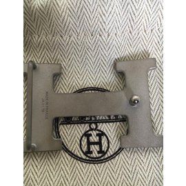 Hermès-Cinturino Hermès modello "Grille" in metallo argentato, Nuova Condizione!-Argento