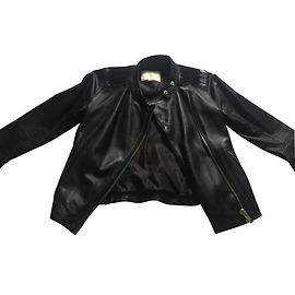 Giacca Maje in pelle nera taglia 38 Nero