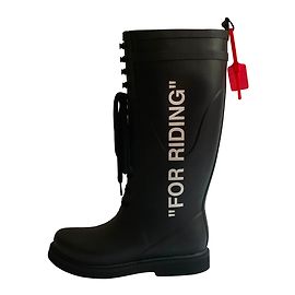 Off White PARA MONTAR Botas de lluvia WELLINGTON Negro