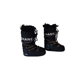 Chanel Stiefel Schwarz