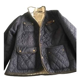Giacca Barbour blu navy in nylon taglia 40 Blu navy