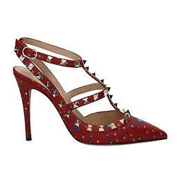 Valentino Garavani Sandali con borchie Rosso