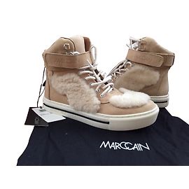 Bottines Marc Cain en cuir et fourrure marron 36 Marron
