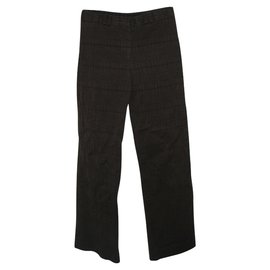 Burberry-Pantaloni Burberry con motivo intrecciato-Marrone