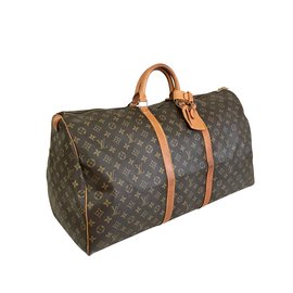 Louis Vuitton-Keepall 60 Louis Vuitton-Marrone,Marrone chiaro