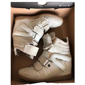 Baskets compensées IKKS beige pointure 36 Beige