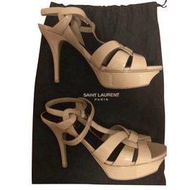 Saint Laurent-Sandals-Beige