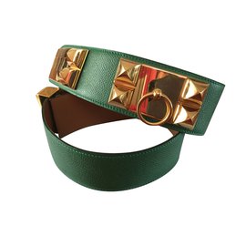 Hermès-Cinturón de Hermes Medor-Verde