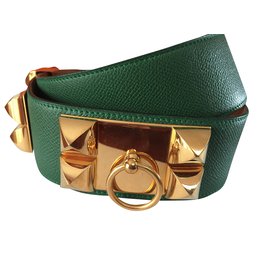 Hermès-Cinturón de Hermes Medor-Verde