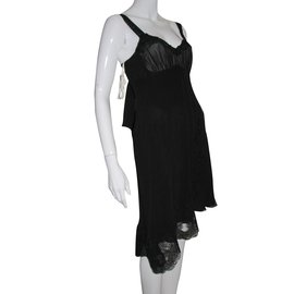 Karen Millen-Asymmetric silk dress-Black