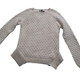 Pull Maje en laine beige Beige