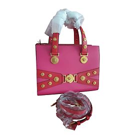 Versace Medusa Stud Tribute Tote in Pink Rose