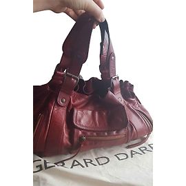 Gerard Darel 24H leather handbag dark red Dark red