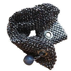 Autre Marque Laura B chain mail cuff bracelet silver Silvery