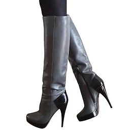 Barbara Bui Stiefel Schwarz Anthrazitgrau