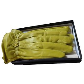 Gants cuir vert anis NEUFS Arthur & Aston Vert olive