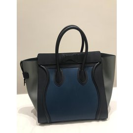 Céline-Mini Luggage-Azul marino