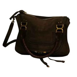 Chloé-Marcie medium in brown nubuck-Dark brown