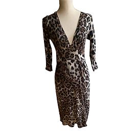 Robe Zapa Imprimé Léopard en Lycra Stretch Autre