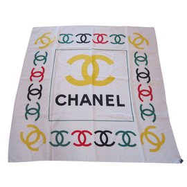 Chanel-Seiden Schals-Mehrfarben