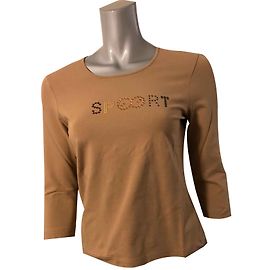 Top Escada Sport Caramelo de Algodão com Detalhe em Strass Caramelo