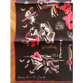 Hermès-Square Hermes 70 vintage silk Rendez-vous Rive gauche-Brown