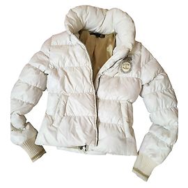 Roberto Cavalli Down Jacket Ivory Gold Beige
