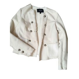 Armani Kunstpelz Jacke Beige Beige