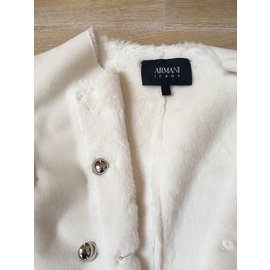Armani-Jacke aus Kunstpelz-Beige