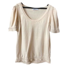 Pull See by Chloé en coton beige à maille Beige