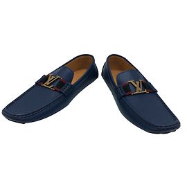 Mocassins Louis Vuitton, Modelo: Monte Carlo azul marinho, Cortar 42, Nova Condição! Azul marinho