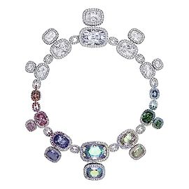 Colar Swarovski Prata Multicor Multicor