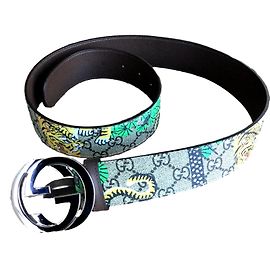 Cinto Gucci de couro com fivela GG 80 cm Outro