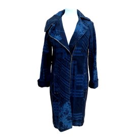 Kenzo-Manteau vintage en jean-Bleu