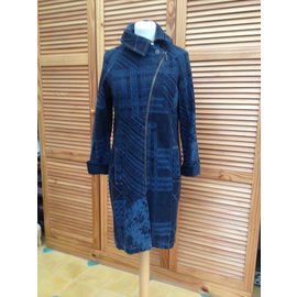 Kenzo-Denim vintage coat-Blue
