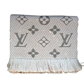 Louis Vuitton-LOGOMANIA SCARF-Grey