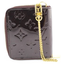 Louis Vuitton-Carteira zippy / titular do cartão-Chocolate
