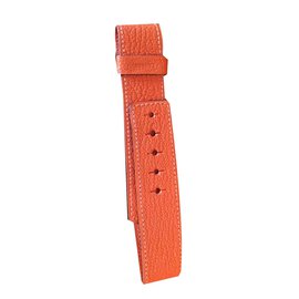 Hermès-Hermès, Bracelet montre Barenia-Orange