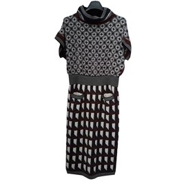 Jean Paul Gaultier-Mittellanges Kleid mit kurzen Ärmeln-Mehrfarben