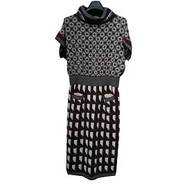 Jean Paul Gaultier Robe mi-longue manches courtes Multicolore