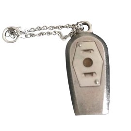 Hermès-Silver keychain-Silvery