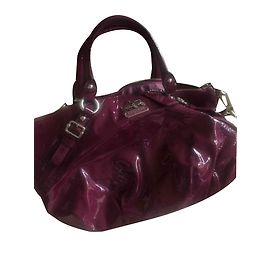Coach Satchel Tasche Lackleder Pflaume Pflaume