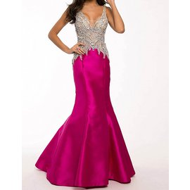 Autre Marque-JOVANI Royal Mermaid Prom Dress 99326 size 34 / 4-Pink
