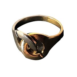 Dinh Van "Handcuffs" Ring em ouro bicolor 18 cts /750°°° Dourado
