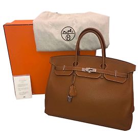 Hermès Birkin 40 Caramel Clemence Leather Handbag Caramel