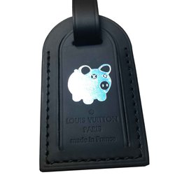 Louis Vuitton-Taschenanhänger-Schwarz,Silber