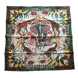 Hermès Hermes Square 90 Der Zambeze-Marsch Weiß