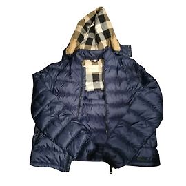 Burberry Brit Piumino tartan Blu navy