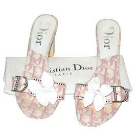 Dior mules in pink monogram canvas Pink Eggshell